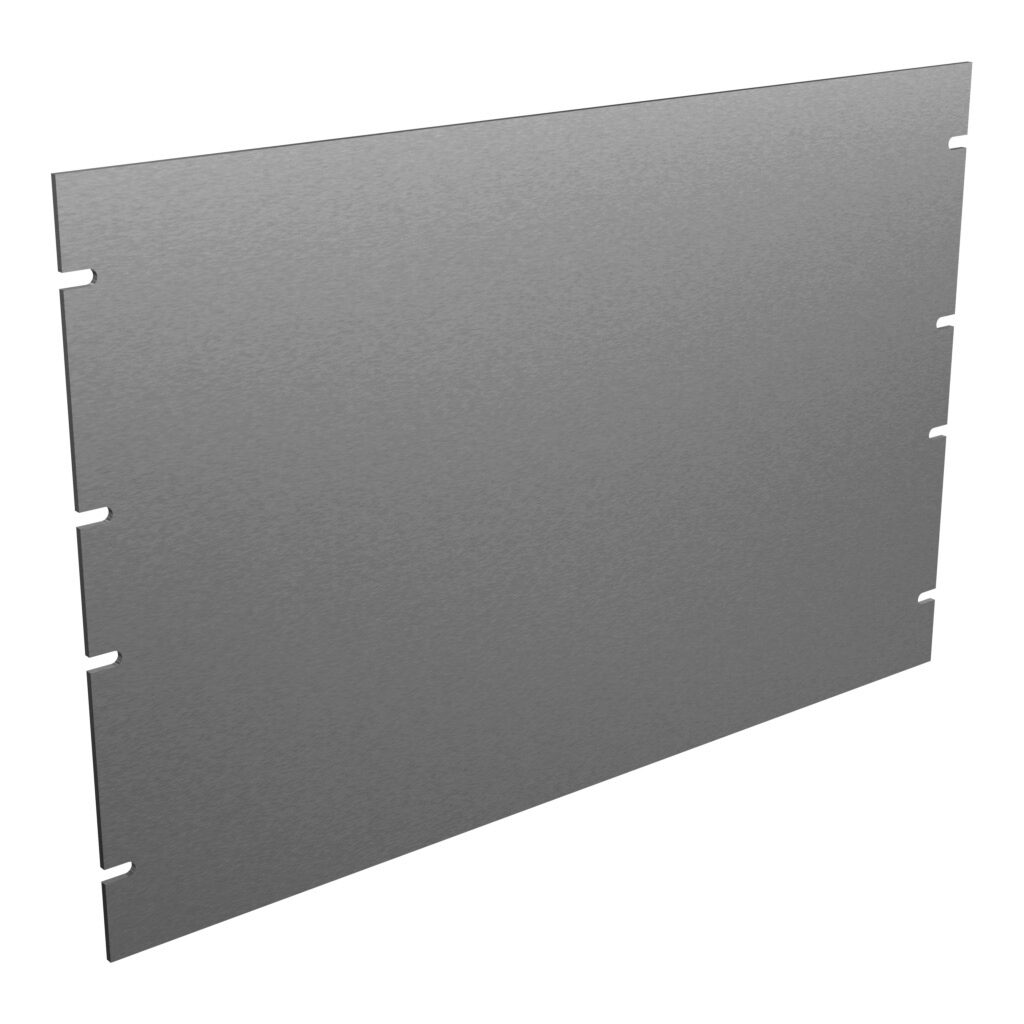 PBPA19012UNF - Hammond rack panel, 7U, 19in rack width, 5052-H32 aluminum, natural finish.