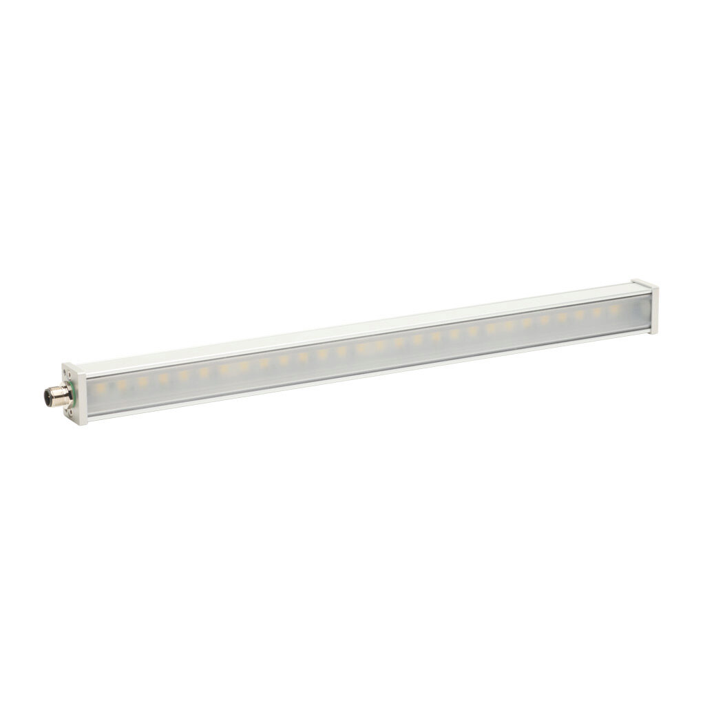 PD04PD5CY - Lumher PD machine vision lighting, bar light, white light emission, 5000K, plus or minus 30 degrees, 360mm luminous field, continuous, 404 x 31 x 25mm housing, 22.8-25.2 VDC operating voltage.