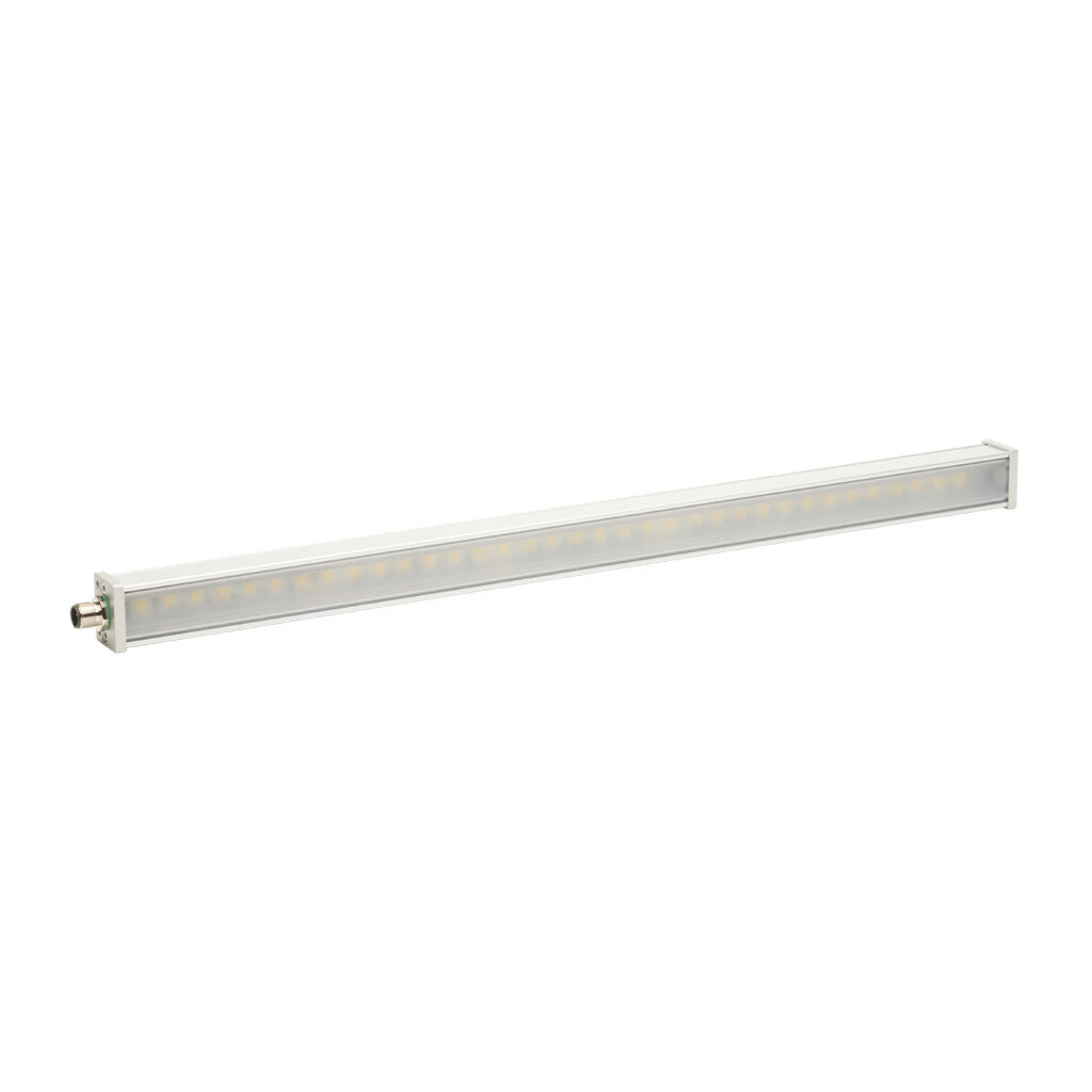 PD05ZD5CY - Lumher PD machine vision lighting, bar light, white light emission, 5000K, plus or minus 30 degrees, 450mm luminous field, continuous and strobe, 494 x 31 x 25mm housing, 22.8-25.2 VDC operating voltage.