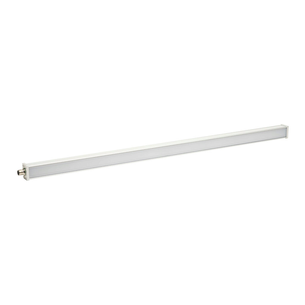 PD07ZD5UY - Lumher PD machine vision lighting, bar light, white light emission, 5000K, plus or minus 55 degrees, 630mm luminous field, continuous and strobe, 674 x 31 x 25mm housing, 22.8-25.2 VDC operating voltage.