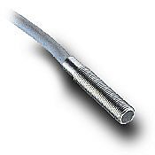 PD1-AN-3A - AutomationDirect inductive proximity sensor, tubular, 5mm diameter x 25mm body, stainless steel housing, NPN, N.O. output, 1.5mm sensing distance, flush, 3 kHz switching frequency, IP67, pigtail.