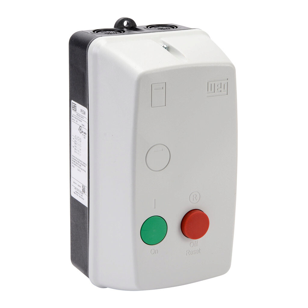 PESW-B12D15AX-R64 - WEG Electric PESW series non-combination motor starter, 12A, 3-pole, 120 VAC (50/60Hz) coil voltage, bi-metallic, 8.0-12.5A Adjustable, NEMA 4/4X.