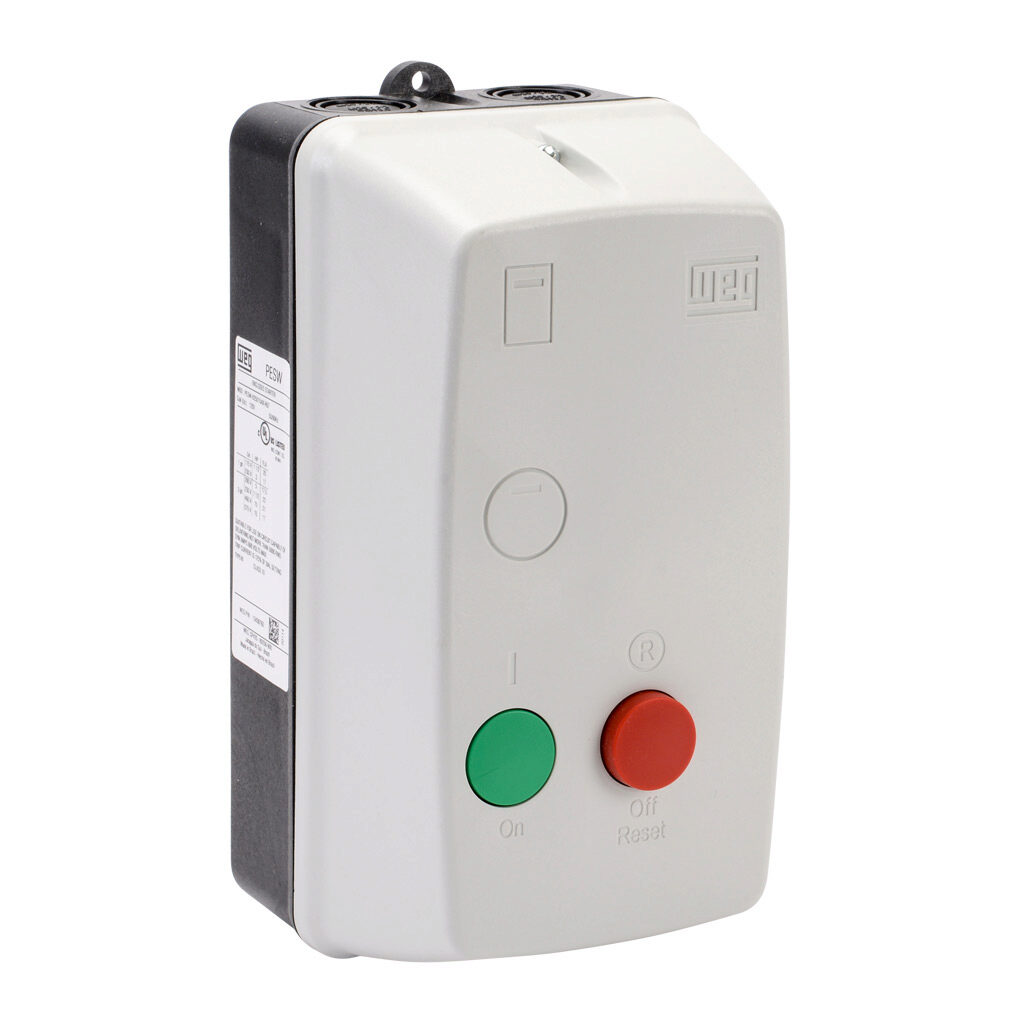 PESW-B25D15AX-R67 - WEG Electric PESW series non-combination motor starter, 25A, 3-pole, 120 VAC (50/60Hz) coil voltage, bi-metallic, 15.0-23.0A adjustable, NEMA 4/4X.