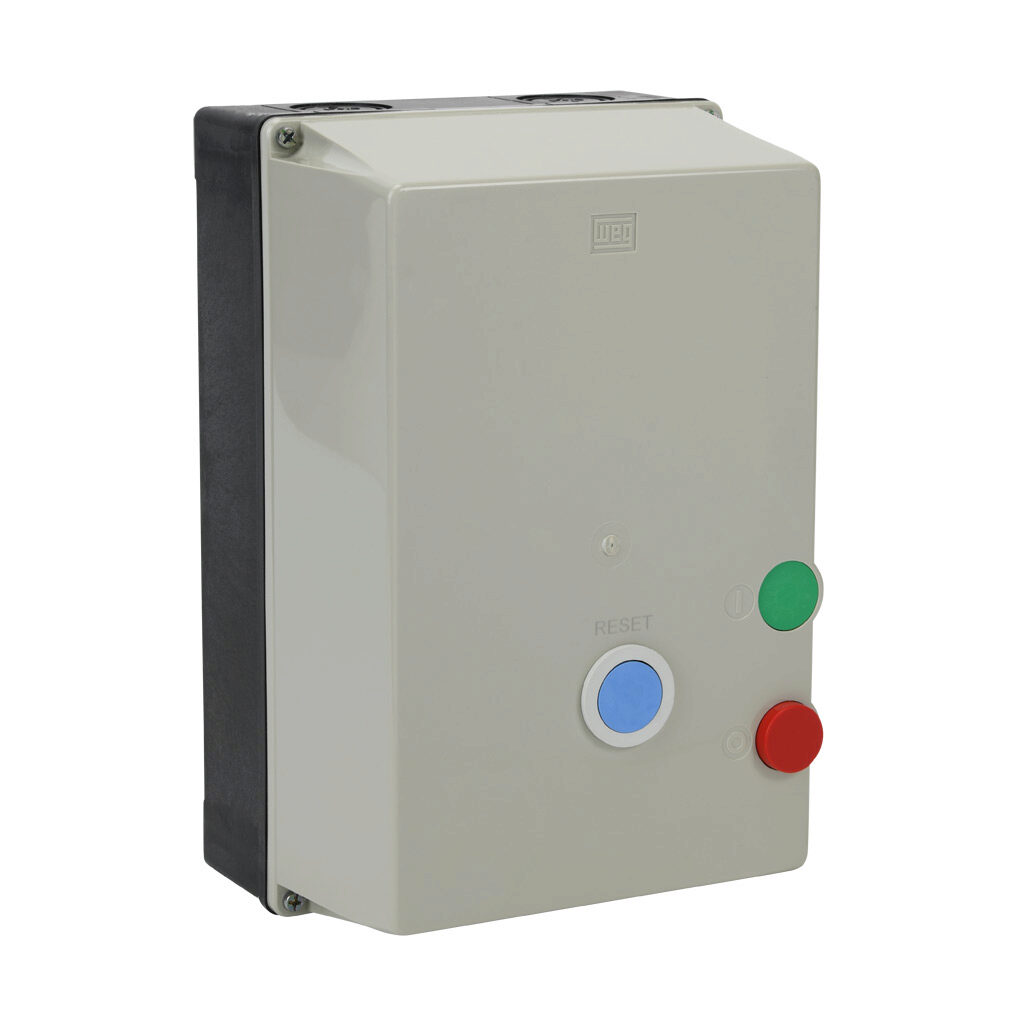 PESW-B65V24AX-R73 - WEG Electric PESW series non-combination motor starter, 65A, 3-pole, 208-240 VAC (60Hz)/180-208 VAC (50Hz) coil voltage, bi-metallic, 50.0-63.0A adjustable, NEMA 4/4X.