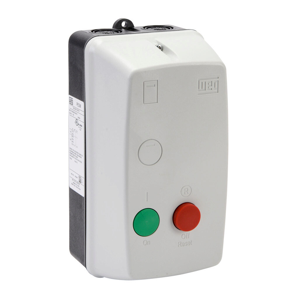 PESW-B9D15AX-R57 - WEG Electric PESW series non-combination motor starter, 9A, 3-pole, 120 VAC (50/60Hz) coil voltage, bi-metallic, 0.8-1.2A adjustable, NEMA 4/4X.