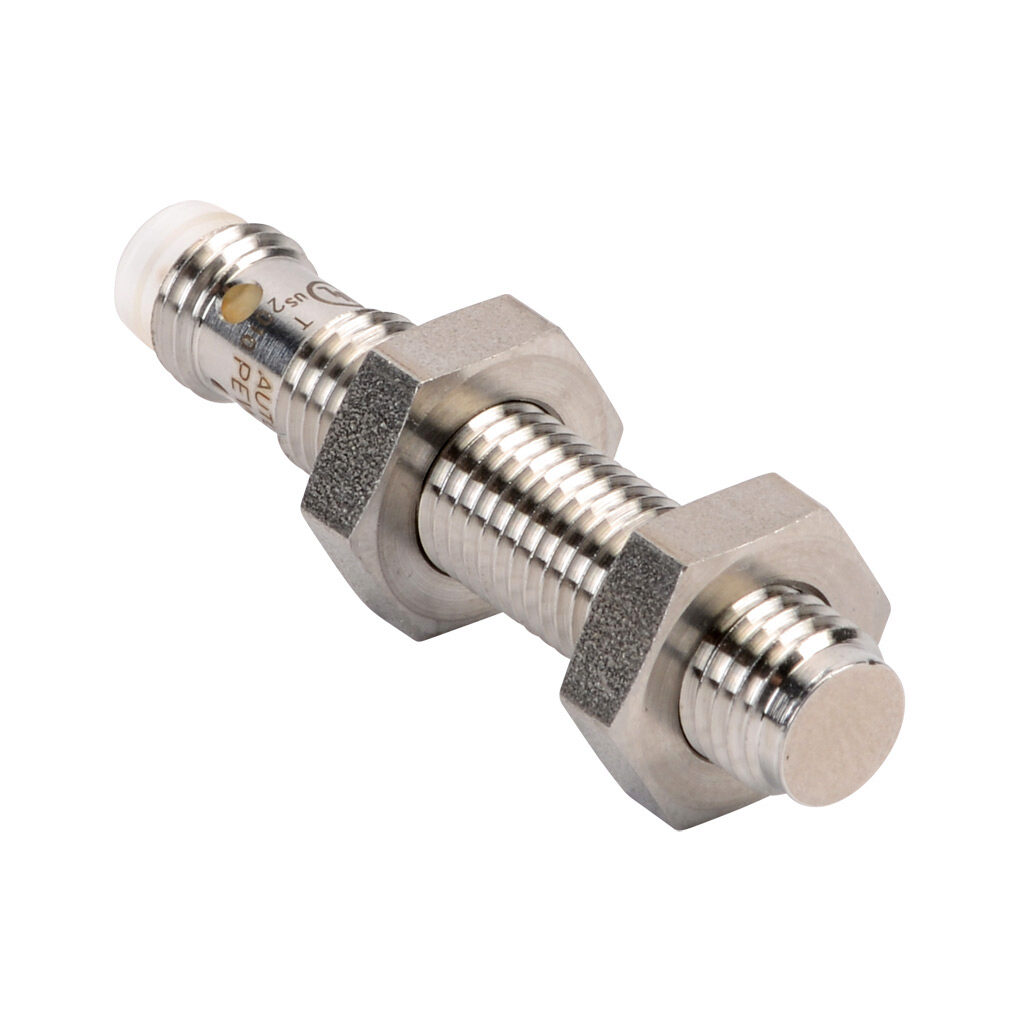 PEW2-AN-3F - ProSense inductive proximity sensor, tubular, 8mm diameter x 45mm body, stainless steel housing, NPN, N.O. output, 3mm sensing distance, semi-flush, 250 Hz switching frequency, IP65 IP66 IP67 IP68 IP69K, 3-pin M8 quick-disconnect.