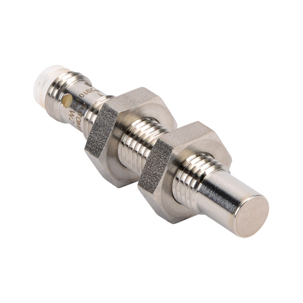 PEW2-AN-4F - ProSense inductive proximity sensor, tubular, 8mm diameter x 45mm body, stainless steel housing, NPN, N.O. output, 5mm sensing distance, non-flush, 500 Hz switching frequency, IP65 IP66 IP67 IP68 IP69K, 3-pin M8 quick-disconnect.