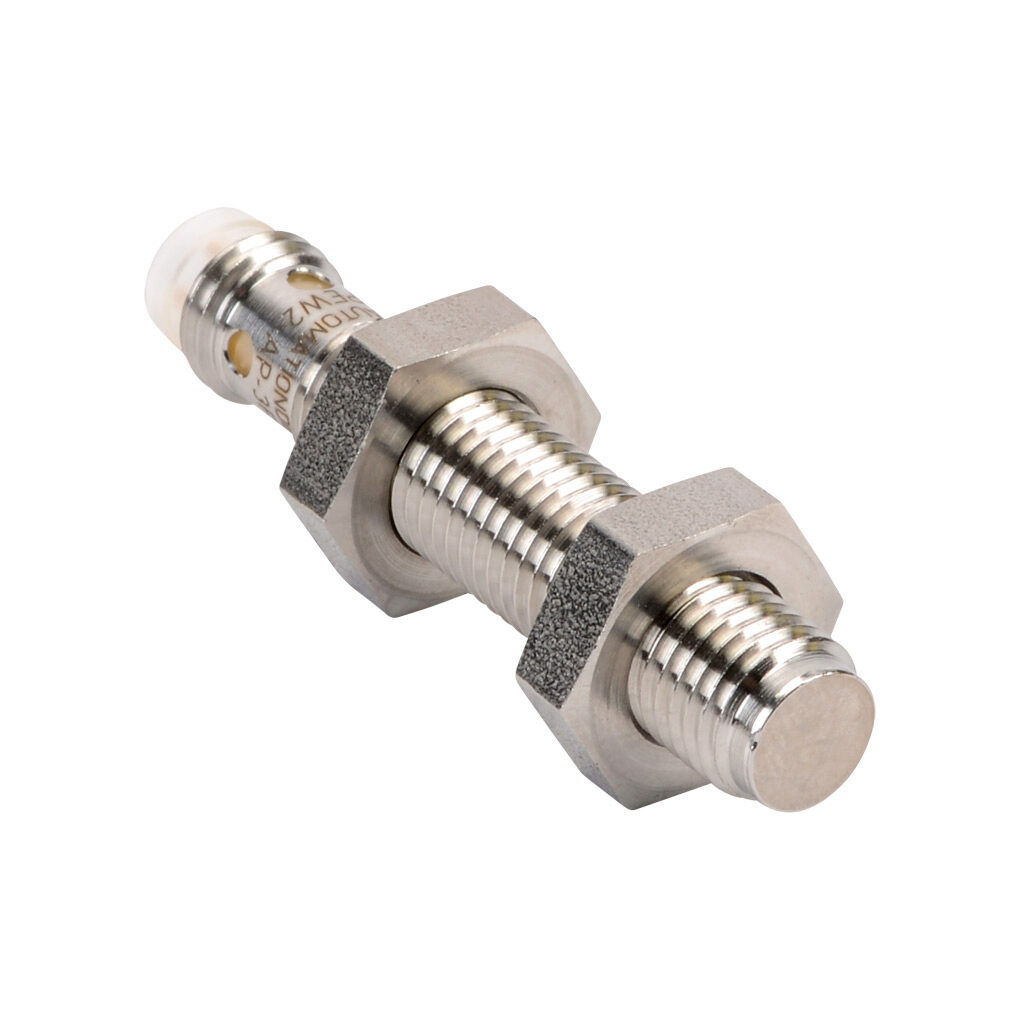 PEW2-AP-3F - ProSense inductive proximity sensor, tubular, 8mm diameter x 45mm body, stainless steel housing, PNP, N.O. output, 3mm sensing distance, semi-flush, 250 Hz switching frequency, IP65 IP66 IP67 IP68 IP69K, 3-pin M8 quick-disconnect.