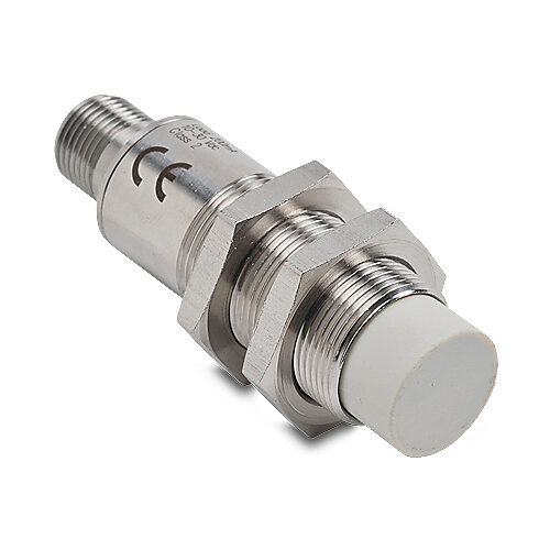 PFK1-BN-4H - Micro Detectors inductive proximity sensor, tubular, 18mm diameter x 63mm body, 316L stainless steel housing, NPN, N.O./N.C. complementary outputs, 12mm sensing distance, non-flush, 1.5 kHz switching frequency, IP67 IP68 IP69K, 4-pin ...