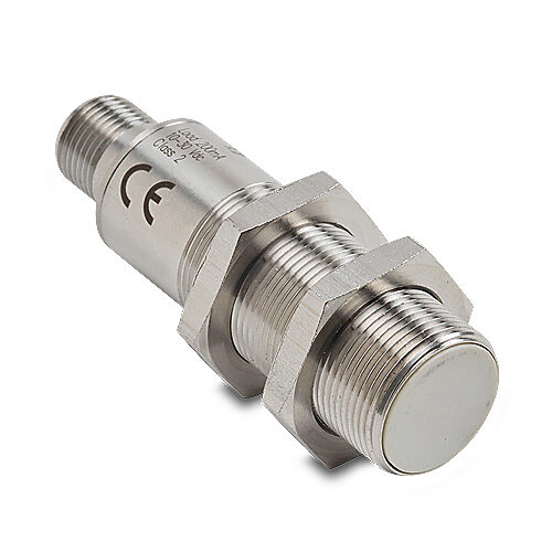 PFK1-BP-3H - Micro Detectors inductive proximity sensor, tubular, 18mm diameter x 63mm body, 316L stainless steel housing, PNP, N.O./N.C. complementary outputs, 8mm sensing distance, flush, 1.5 kHz switching frequency, IP67 IP68 IP69K, 4-pin M12 q...