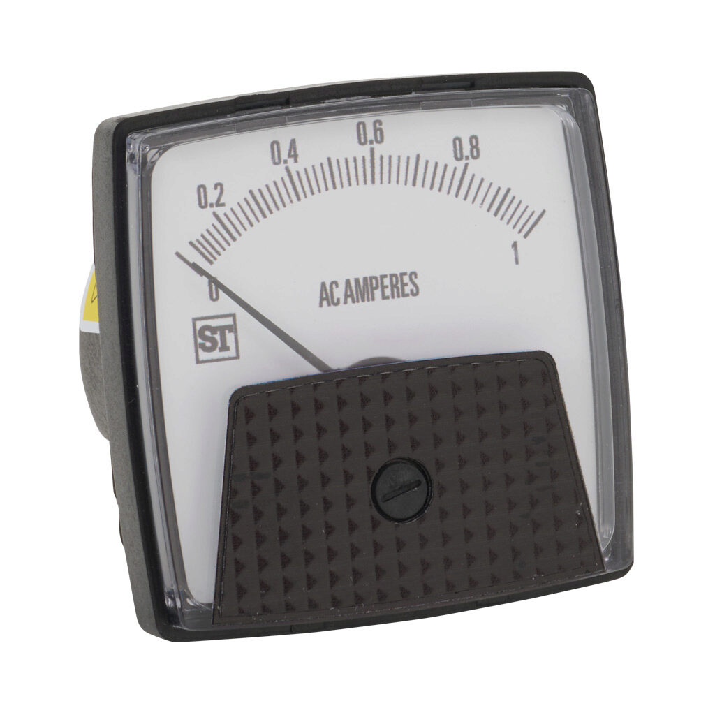 PK-250-240-LALA - Sifam Tinsley Smartlook panel meter, 2.5in analog dial display, 0-1A AC, current input, self contained, moving iron, round 3-hole mount.