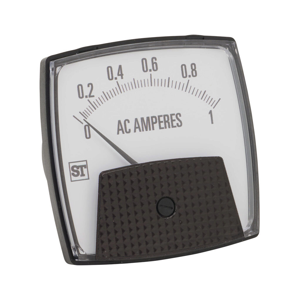 PK-250-340-LALA - Sifam Tinsley Smartlook panel meter, 3.5in analog dial display, 0-1A AC, current input, self contained, moving iron, round 3-hole mount.