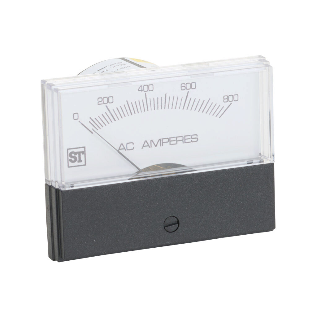 PK-260-240-LSSN - Sifam Tinsley Contender panel meter, 2.5in analog dial display, 0-800A AC, current input, transformer rated, moving iron, round 4-hole mount.