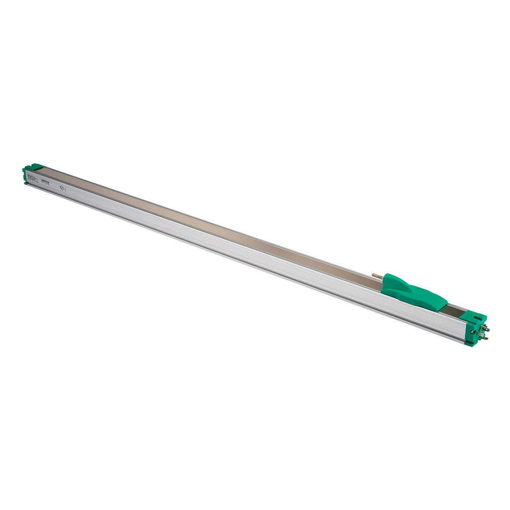PK-M-0800-L - Gefran potentiometer linear position sensor, rodless slide, 800mm stroke, 57 x 38 x 963mm body, channel mount, 18mm DIN 43650 Form A.