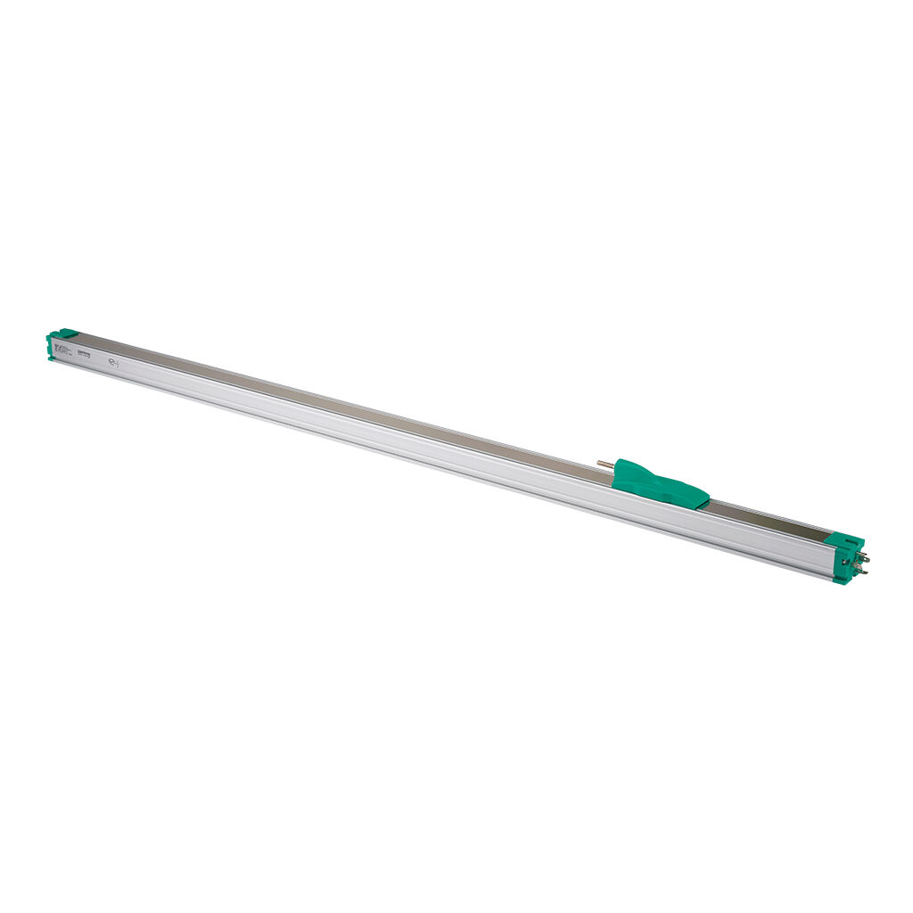 PK-M-0900-L - Gefran potentiometer linear position sensor, rodless slide, 900mm stroke, 57 x 38 x 1065mm body, channel mount, 18mm DIN 43650 Form A.