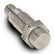 PKW-AN-5H - AutomationDirect inductive proximity sensor, tubular, 18mm diameter x 63.5mm body, stainless steel housing, NPN, N.O. output, 10mm sensing distance, flush, 200 Hz switching frequency, IP67, 4-pin M12 quick-disconnect.