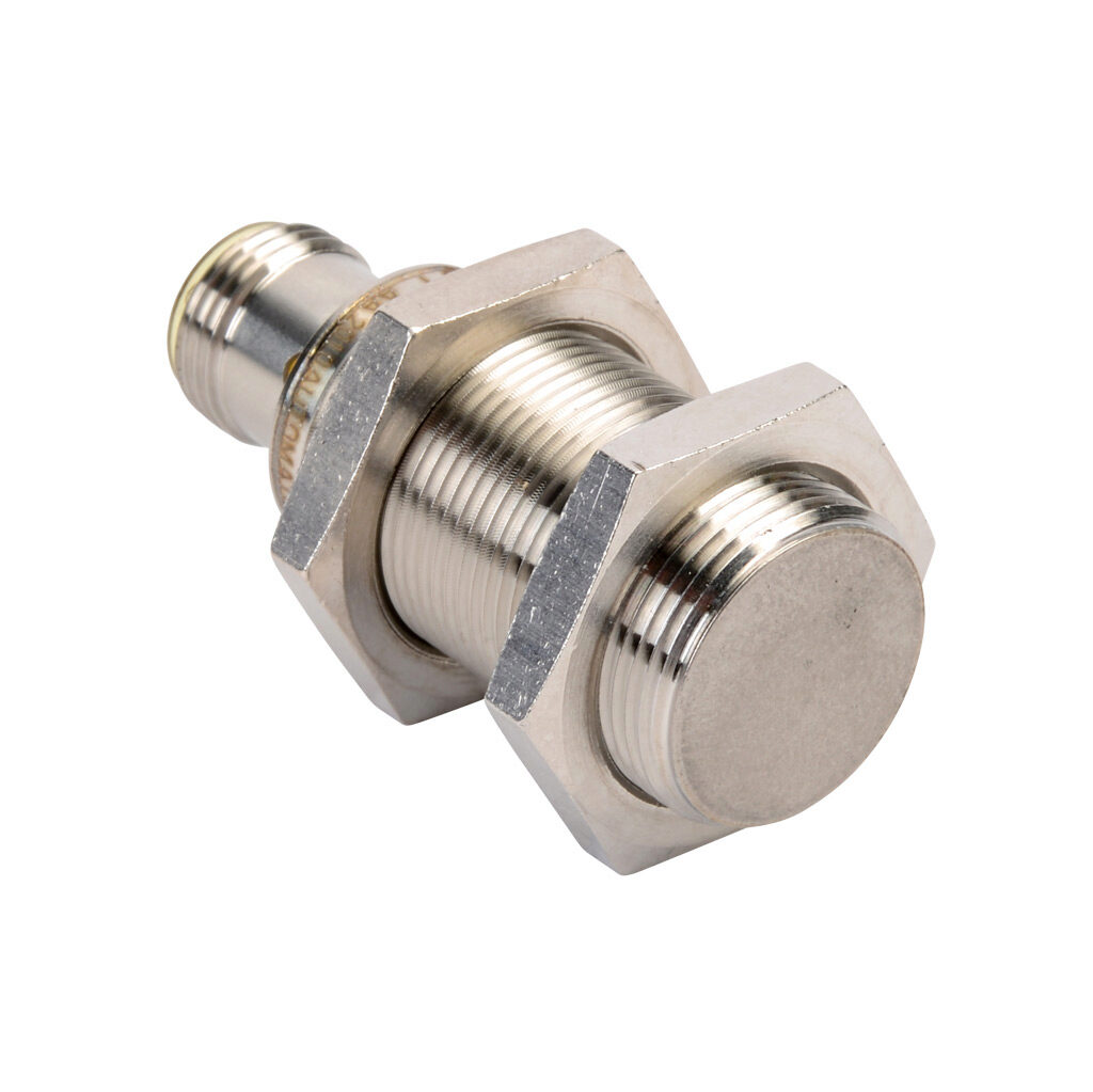 PKW2-AP-3H - ProSense inductive proximity sensor, tubular, 18mm diameter x 45mm body, stainless steel housing, PNP, N.O. output, 8mm sensing distance, flush, 100 Hz switching frequency, IP65 IP66 IP67 IP68 IP69K, 4-pin M12 quick-disconnect.