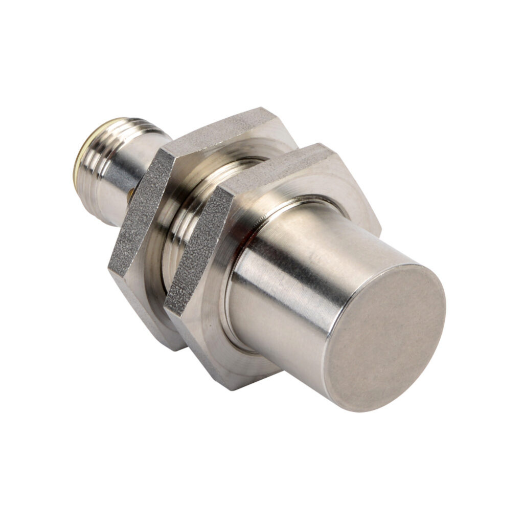 PKW2-AP-4H - ProSense inductive proximity sensor, tubular, 18mm diameter x 45mm body, stainless steel housing, PNP, N.O. output, 12mm sensing distance, non-flush, 250 Hz switching frequency, IP65 IP66 IP67 IP68 IP69K, 4-pin M12 quick-disconnect.