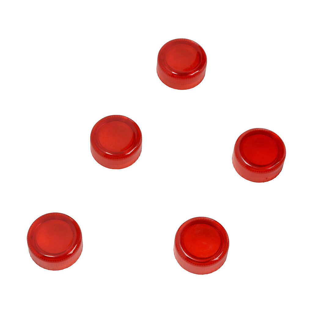 PL1170PR-5 - AutomationDirect indicating light lens, replacement, red. Package of 5. For use with GCX series indicators.