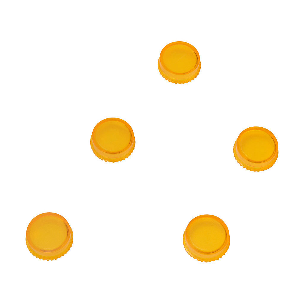 PL1308PG-5 - AutomationDirect extended lens, replacement, yellow. Package of 5. For use with GCX series pushbuttons.