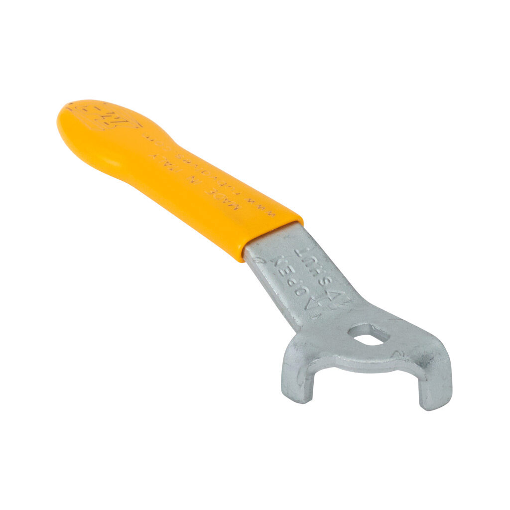 PLFG11 - RuB standard handle, replacement, PVC dipped steel, yellow. For use with RuB 1/4 - 3/8in ball valves.