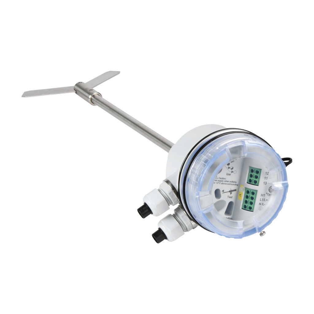 PLS-4P-3-24D - ProSense rotating paddle bulk solids level switch, 300mm insertion length, 1-1/4in male NPT process connection, (1) SPDT relay, 20-28 VDC operating voltage. Hinged paddle included.