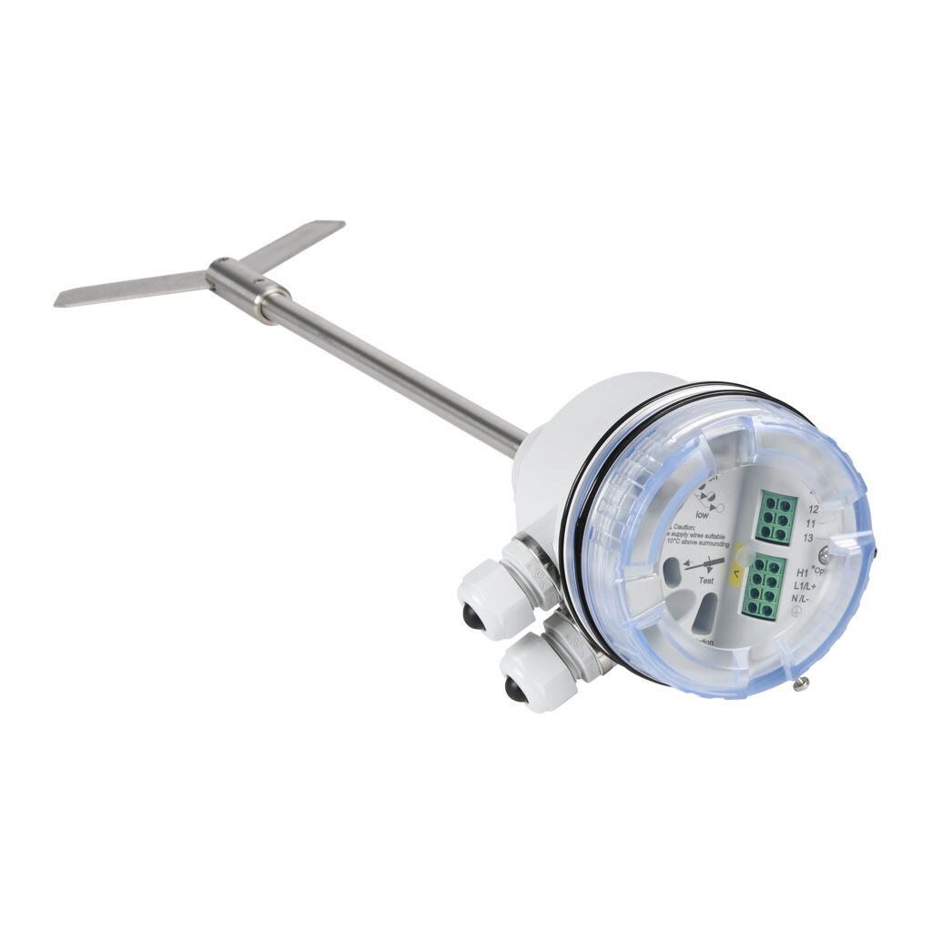 PLS-4P-3-24D-HAZ - ProSense rotating paddle bulk solids level switch, 300mm insertion length, 1-1/4in male NPT process connection, (1) SPDT relay, 20-28 VDC operating voltage. Hinged paddle included. Hazardous location rated.