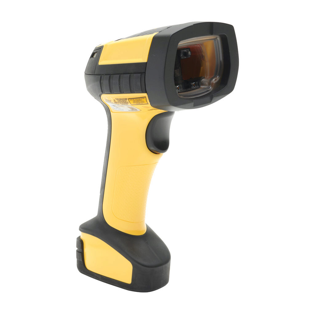 PM9600-SR910RB - Datalogic PowerScan 960X series barcode scanner, 1D and 2D, imager, cordless, RF communication, rugged duty, 1280 x 800 optical resolution. Scanner with removable battery included.