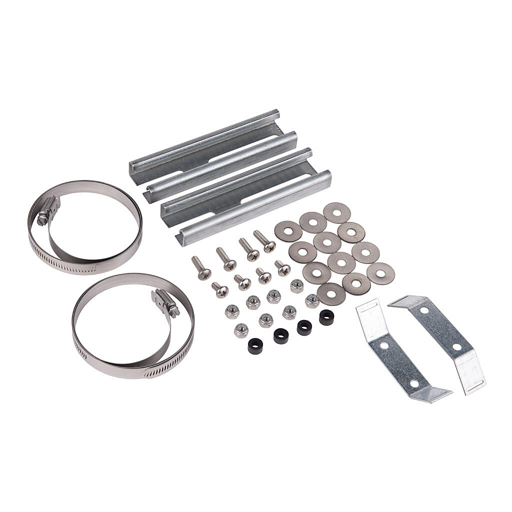 PMKG-126-IMP-P10 - Integra pole mounting kit, accommodates 9-1/2 to 12in pole diameter, galvanized steel components and zinc-plated steel fasteners. For use with 6in wide Impact series polycarbonate enclosures.
