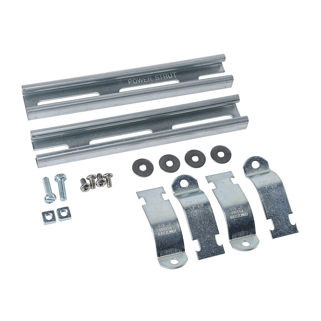 PMKG-210-P10 - Integra pole mounting kit, accommodates 2in pole diameter, galvanized steel components and zinc-plated steel fasteners. For use with 10in wide Premium series polycarbonate enclosures.