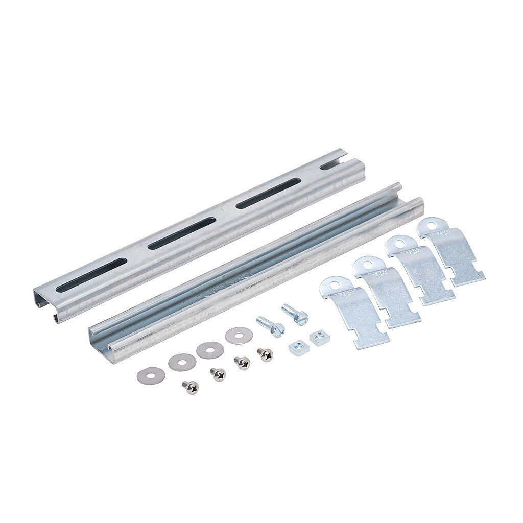PMKG-214-P10 - Integra pole mounting kit, accommodates 2in pole diameter, galvanized steel components and zinc-plated steel fasteners. For use with 14in wide Premium series polycarbonate enclosures.