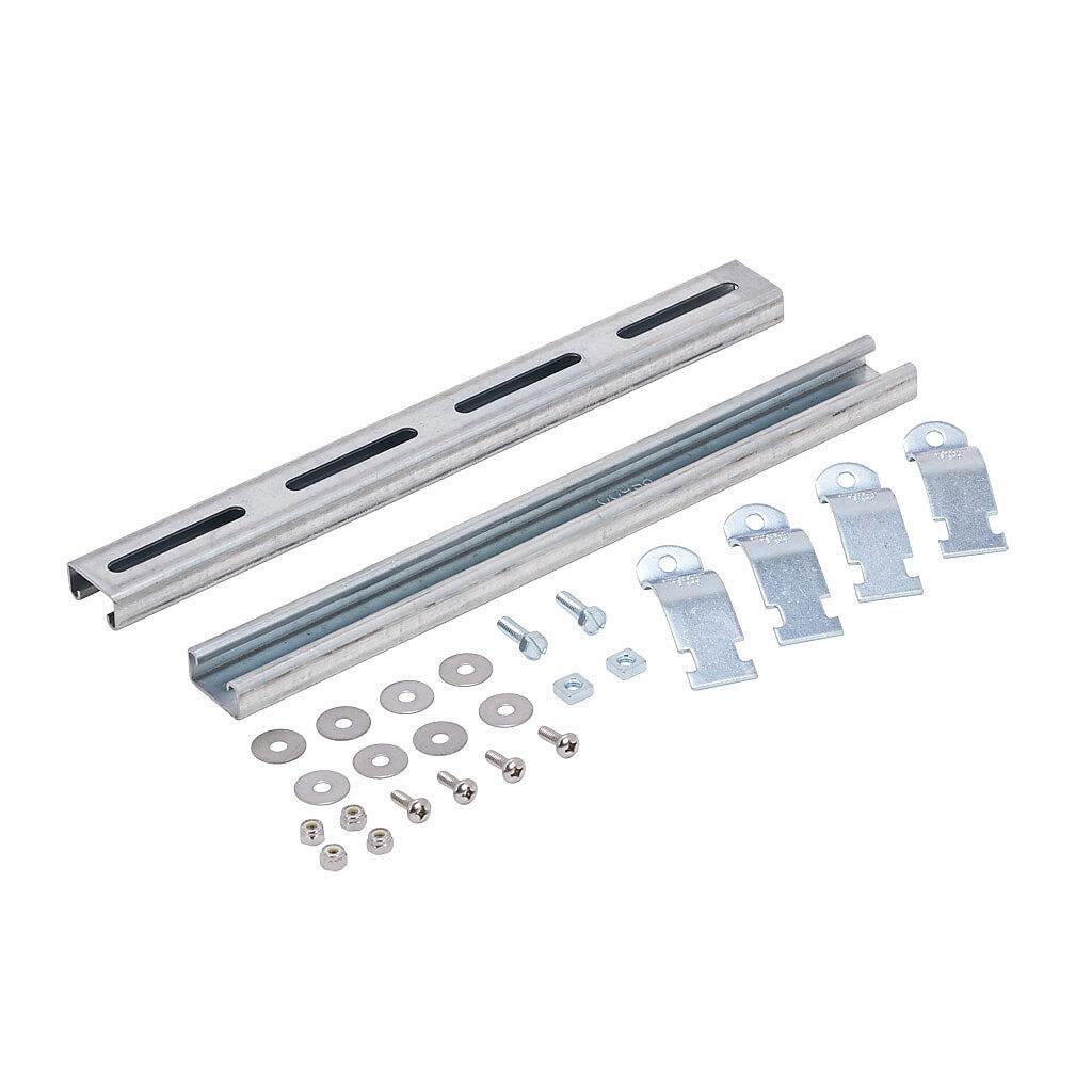 PMKG-216-GEN-P10 - Integra pole mounting kit, accommodates 2in pole diameter, galvanized steel components and zinc-plated steel fasteners. For use with 16in wide Genesis series polycarbonate enclosures.