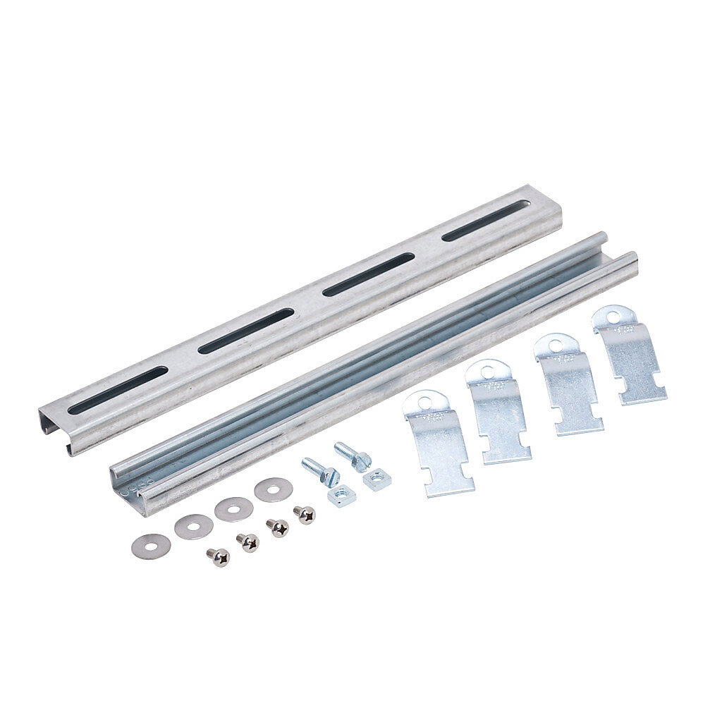 PMKG-216-P10 - Integra pole mounting kit, accommodates 2in pole diameter, galvanized steel components and zinc-plated steel fasteners. For use with 16in wide Premium series polycarbonate enclosures.