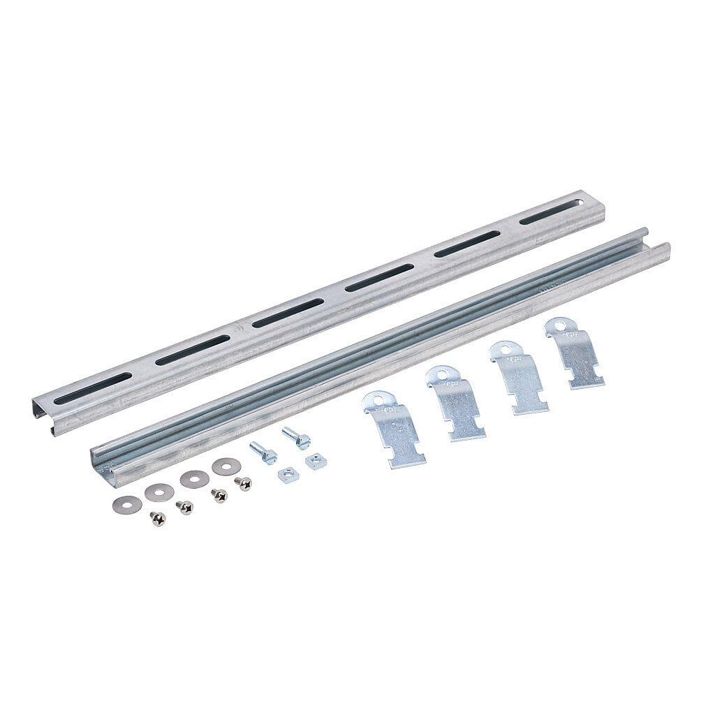 PMKG-224-P10 - Integra pole mounting kit, accommodates 2in pole diameter, galvanized steel components and zinc-plated steel fasteners. For use with 24in wide Genesis series polycarbonate enclosures.