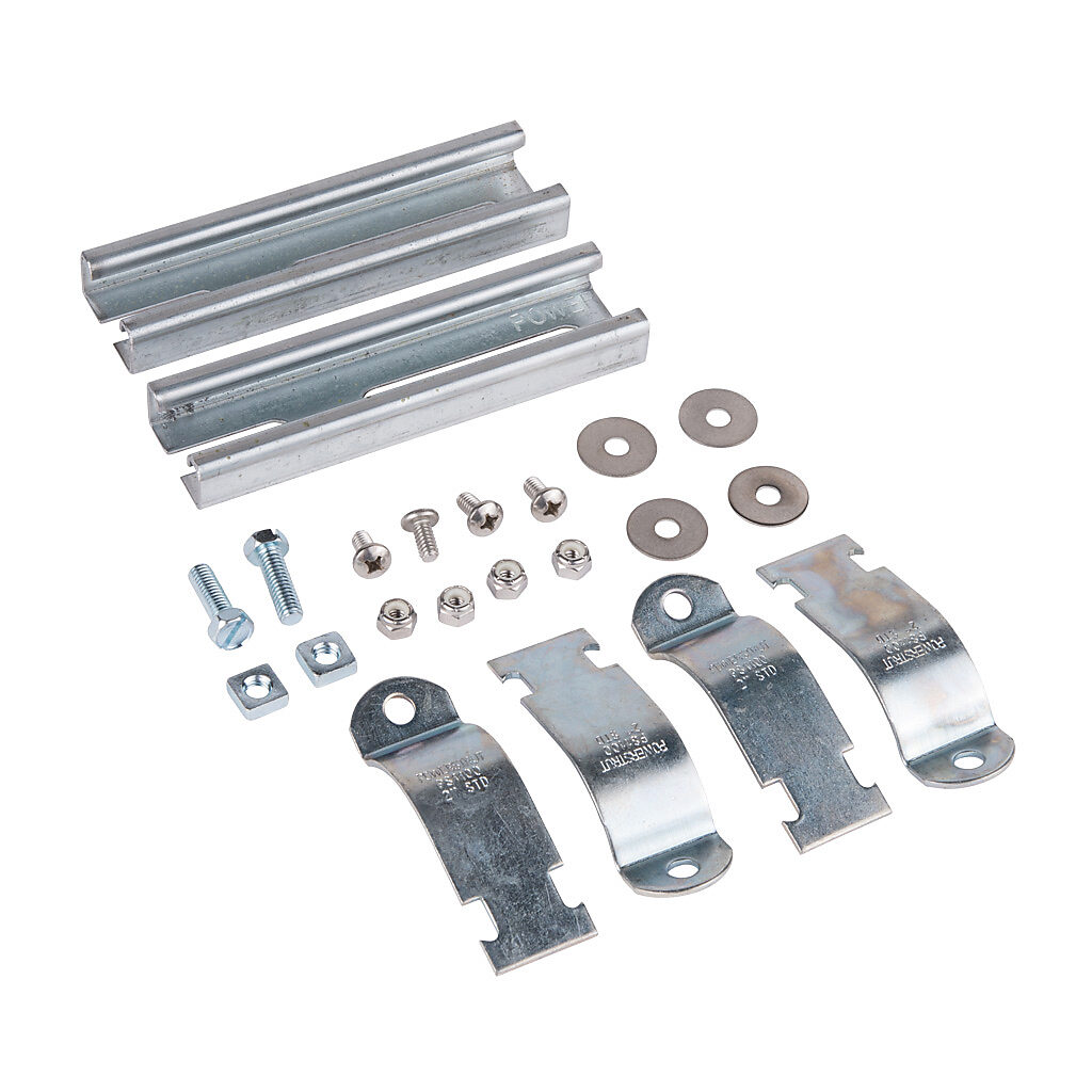 PMKG-26-IMP-P10 - Integra pole mounting kit, accommodates 2in pole diameter, galvanized steel components and zinc-plated steel fasteners. For use with 6in wide Impact series polycarbonate enclosures.