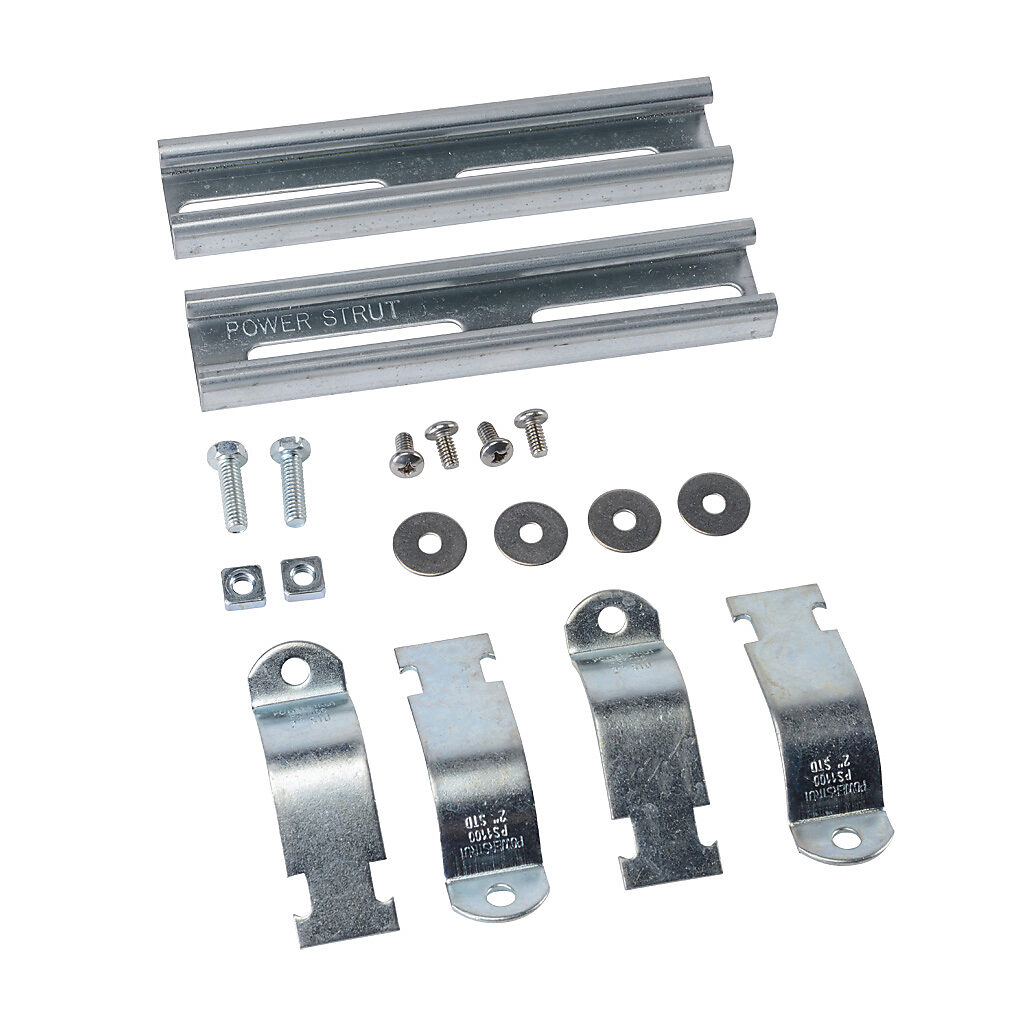 PMKG-28-P10 - Integra pole mounting kit, accommodates 2in pole diameter, galvanized steel components and zinc-plated steel fasteners. For use with 8in wide Premium series polycarbonate enclosures.