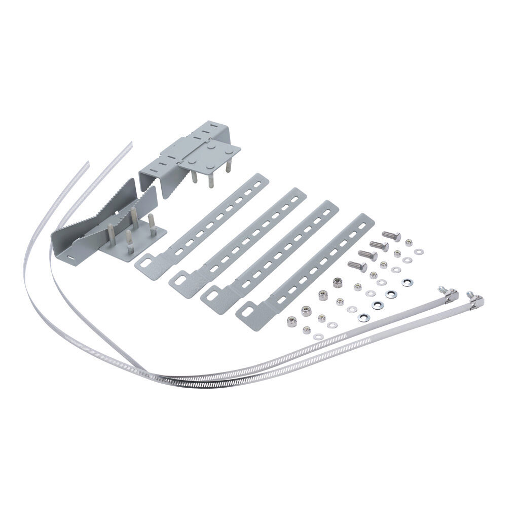 PMKSML - Wiegmann pole mounting kit, accommodates 14in or less, ANSI 61 gray powder coated components. For use with Hubbell-Wiegmann enclosures 12-20in width.