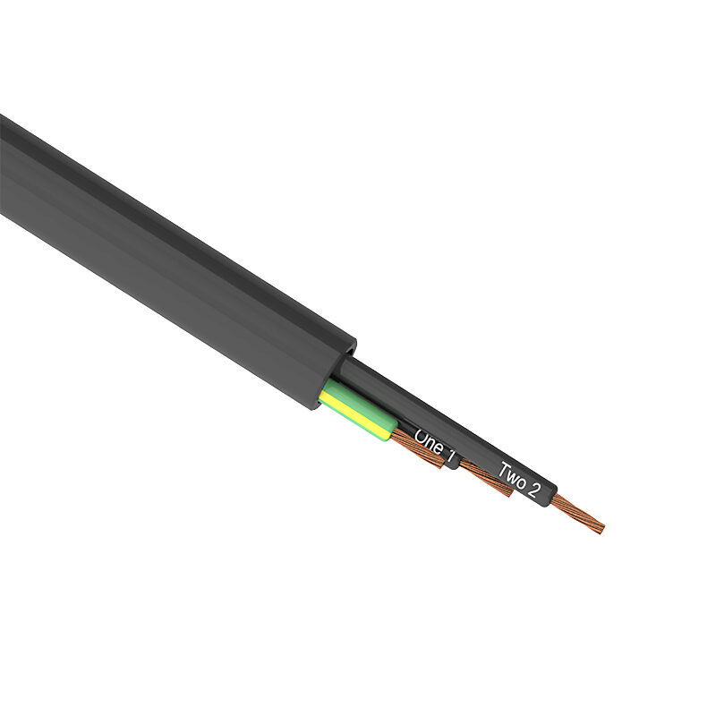 PMTC-16U-3BK-1 - Southwire flexible power/control cable, unshielded, 3 conductors (includes ground), 16 AWG, bare copper, PVC/Nylon conductor insulation material, black with white numbers and green/yellow ground, TPE jacket, black, cut to length.