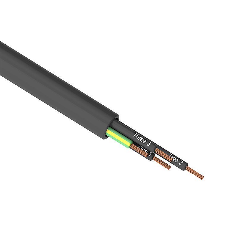 PMTC-16U-4BK-1 - Southwire flexible power/control cable, unshielded, 4 conductors (includes ground), 16 AWG, bare copper, PVC/Nylon conductor insulation material, black with white numbers and green/yellow ground, TPE jacket, black, cut to length.