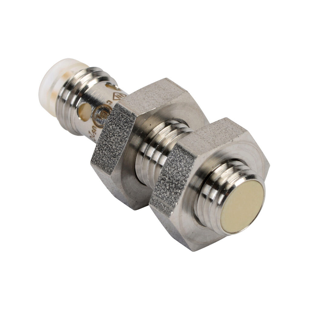 PNE6-AN-5F - ProSense inductive proximity sensor, tubular, 8mm diameter x 30mm body, stainless steel housing, NPN, N.O. output, 3mm sensing distance, flush, 1.5 kHz switching frequency, IP65 IP66 IP67 IP68 IP69K, 3-pin M8 quick-disconnect.