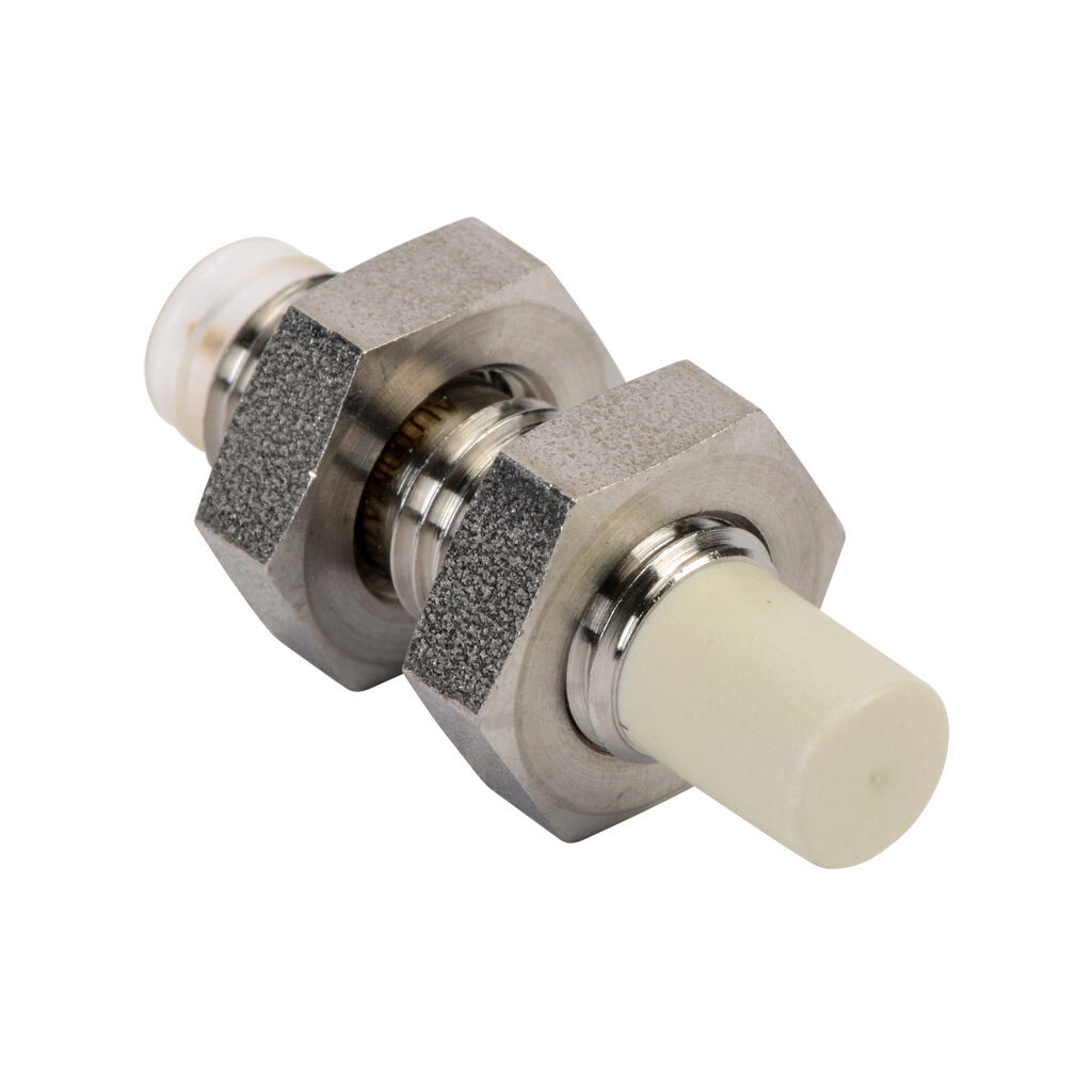PNE6-AN-6F - ProSense inductive proximity sensor, tubular, 8mm diameter x 30mm body, stainless steel housing, NPN, N.O. output, 6mm sensing distance, non-flush, 800 Hz switching frequency, IP65 IP66 IP67 IP68 IP69K, 3-pin M8 quick-disconnect.