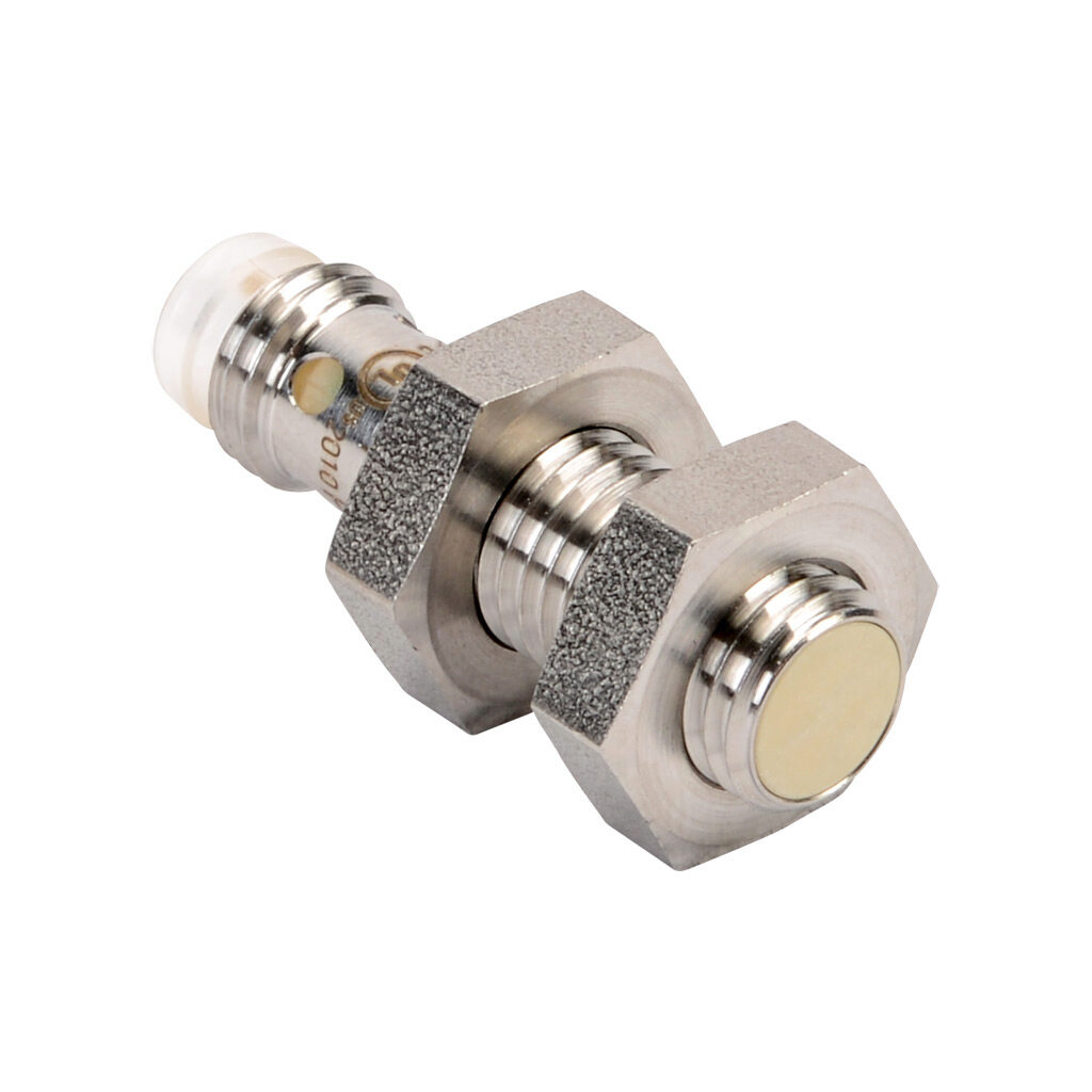 PNE6-AP-5F - ProSense inductive proximity sensor, tubular, 8mm diameter x 30mm body, stainless steel housing, PNP, N.O. output, 3mm sensing distance, flush, 1.5 kHz switching frequency, IP65 IP66 IP67 IP68 IP69K, 3-pin M8 quick-disconnect.