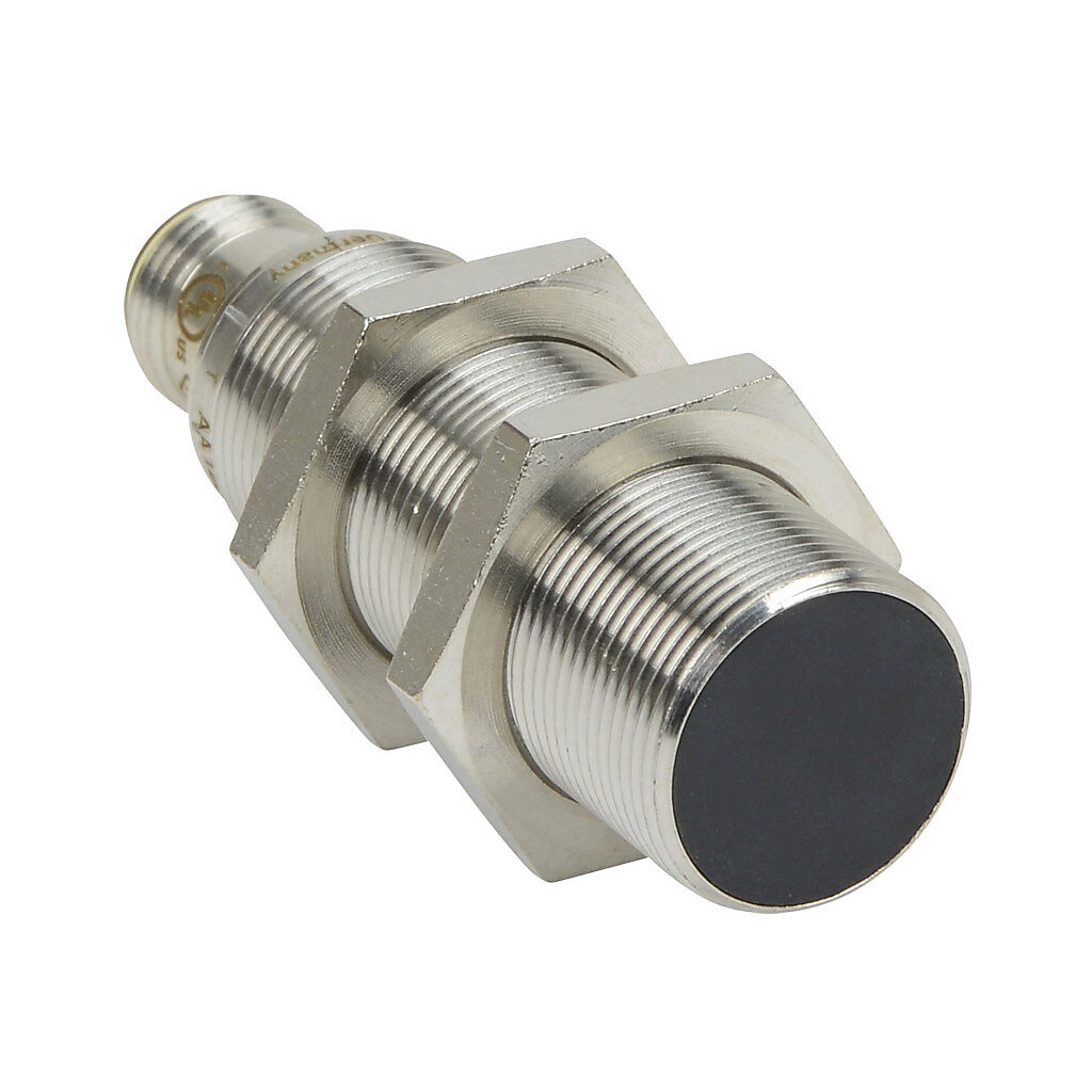 PNK-AN-3H - AutomationDirect inductive proximity sensor, tubular, 18mm diameter x 60mm body, bronze-plated brass housing, NPN, N.O. output, 8mm sensing distance, flush, 400 Hz switching frequency, IP65 IP66 IP67 IP68 IP69K, 4-pin M12 quick-disconn...