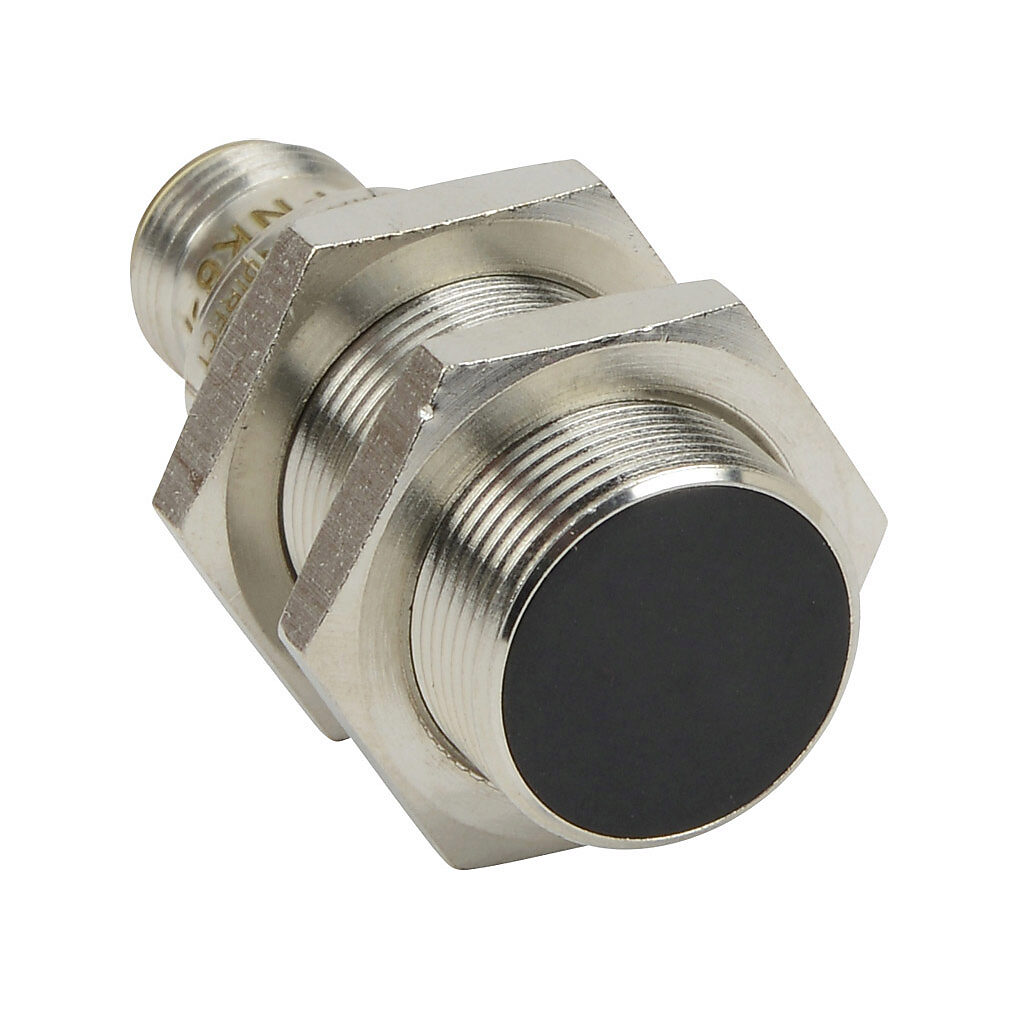 PNK6-AN-3H - AutomationDirect inductive proximity sensor, tubular, 18mm diameter x 45mm body, bronze-plated brass housing, NPN, N.O. output, 8mm sensing distance, flush, 400 Hz switching frequency, IP65 IP66 IP67 IP68 IP69K, 4-pin M12 quick-discon...