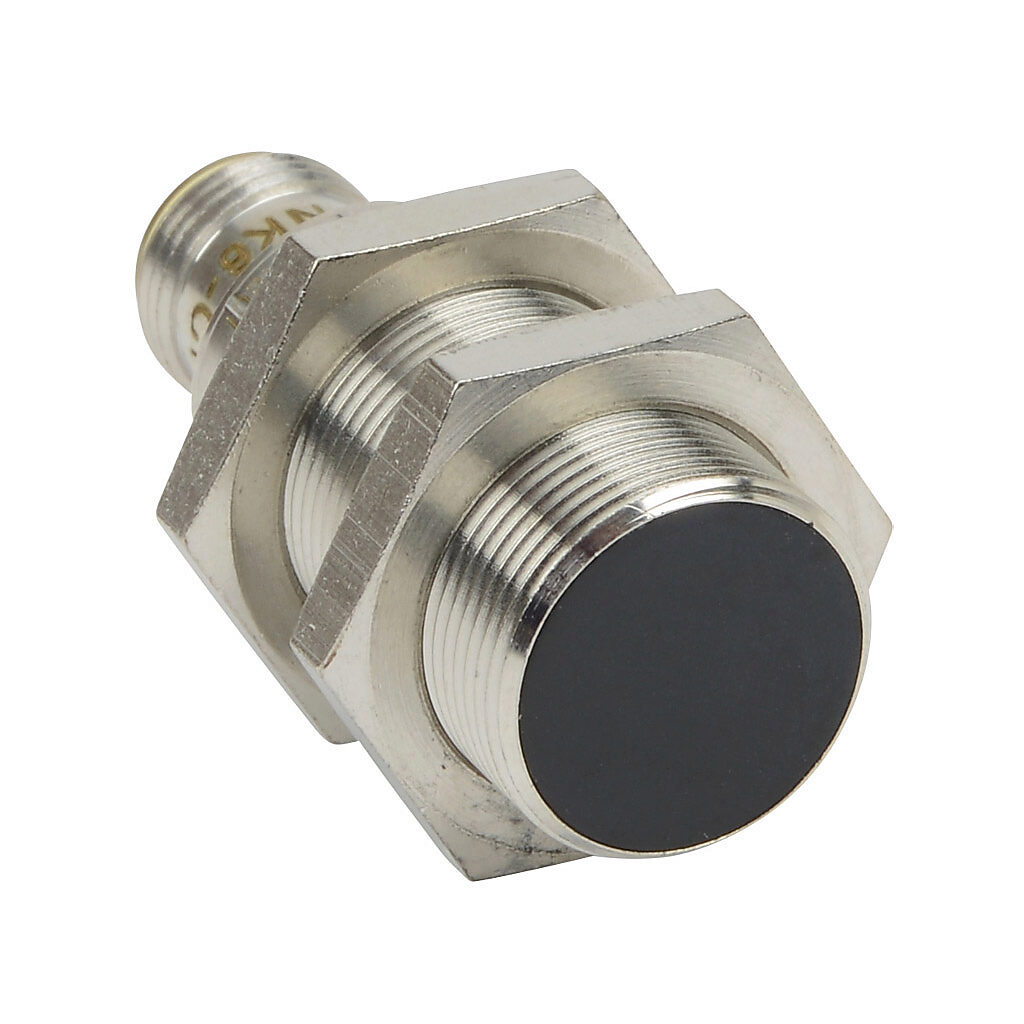 PNK6-CN-3H - AutomationDirect inductive proximity sensor, tubular, 18mm diameter x 45mm body, bronze-plated brass housing, NPN, N.C. output, 8mm sensing distance, flush, 400 Hz switching frequency, IP65 IP66 IP67 IP68 IP69K, 4-pin M12 quick-discon...