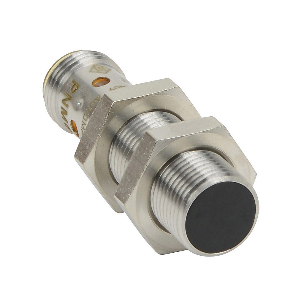 PNM6-AN-3H - AutomationDirect inductive proximity sensor, tubular, 12mm diameter x 45mm body, bronze-plated brass housing, NPN, N.O. output, 4mm sensing distance, flush, 700 Hz switching frequency, IP65 IP66 IP67 IP68 IP69K, 4-pin M12 quick-discon...