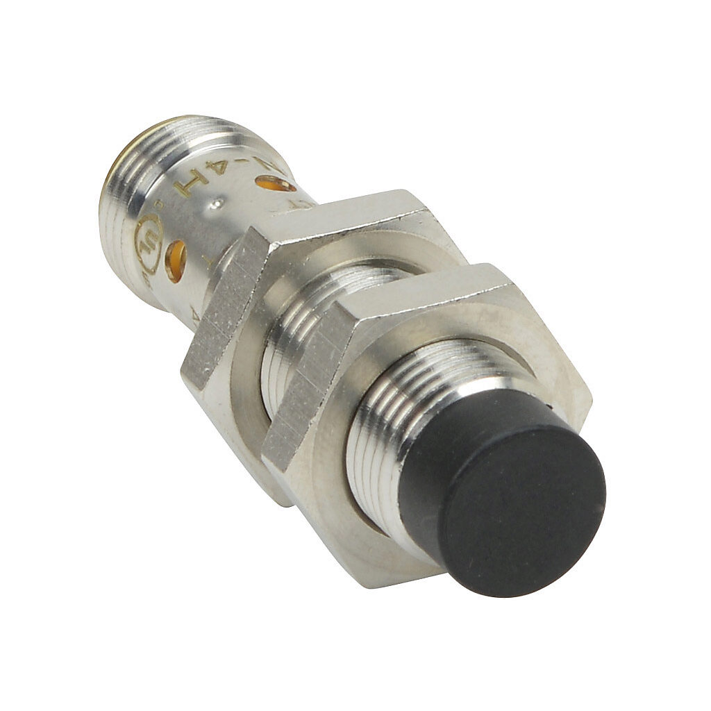 PNM6-CN-4H - AutomationDirect inductive proximity sensor, tubular, 12mm diameter x 45mm body, bronze-plated brass housing, NPN, N.C. output, 7mm sensing distance, non-flush, 700 Hz switching frequency, IP65 IP66 IP67 IP68 IP69K, 4-pin M12 quick-di...