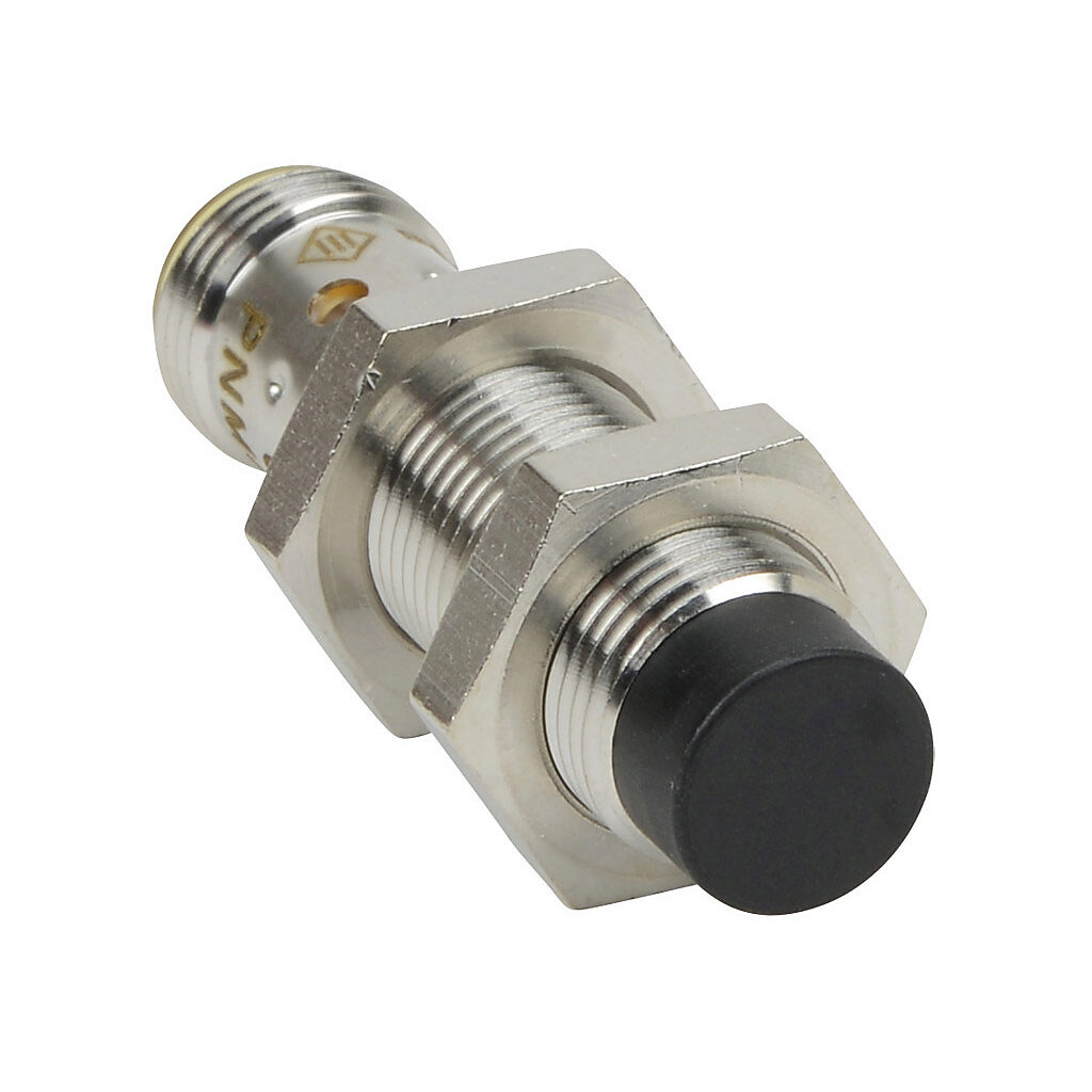 PNM6-CP-4H - AutomationDirect inductive proximity sensor, tubular, 12mm diameter x 45mm body, bronze-plated brass housing, PNP, N.C. output, 7mm sensing distance, non-flush, 700 Hz switching frequency, IP65 IP66 IP67 IP68 IP69K, 4-pin M12 quick-di...