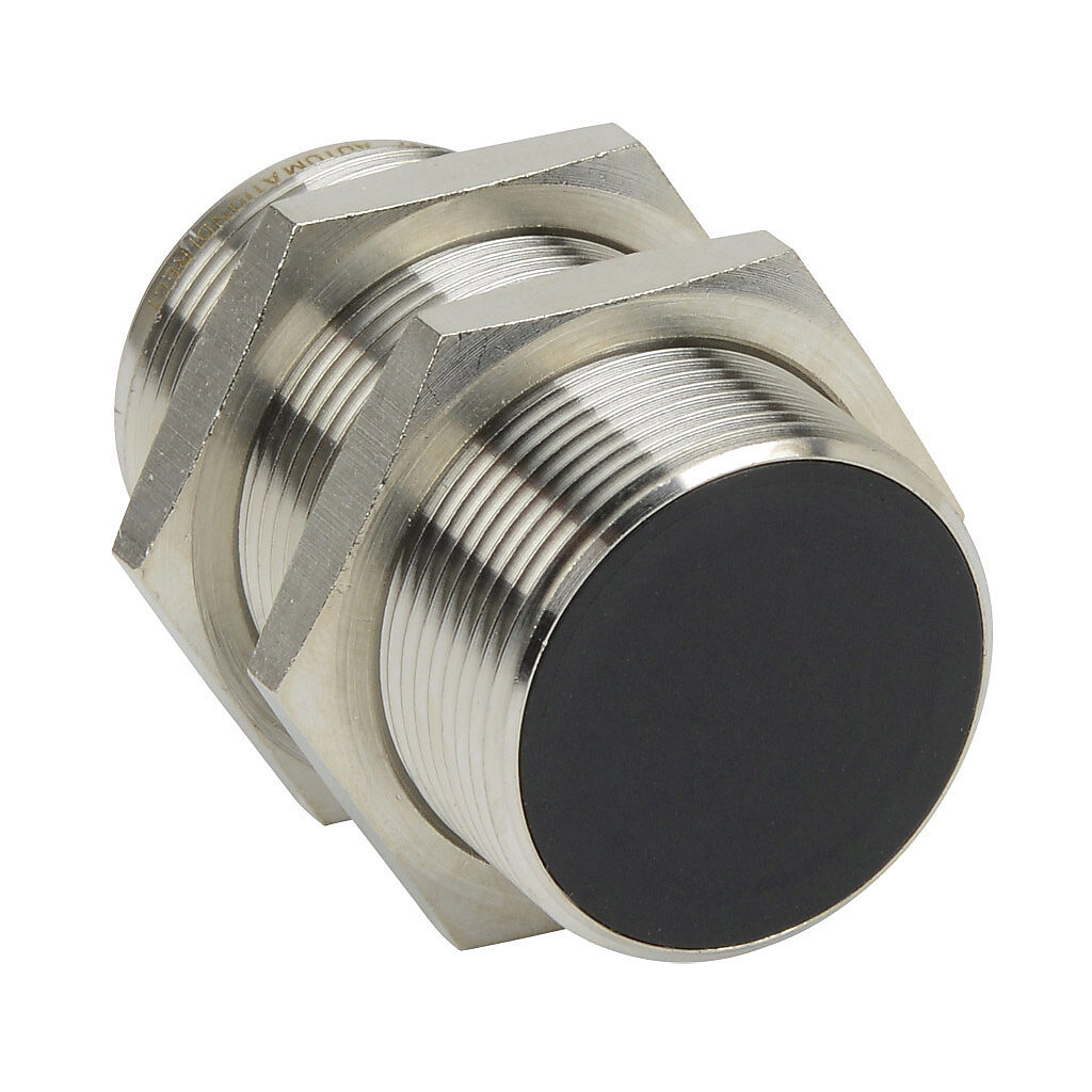 PNT-AP-3H - AutomationDirect inductive proximity sensor, tubular, 30mm diameter x 60mm body, bronze-plated brass housing, PNP, N.O. output, 15mm sensing distance, flush, 100 Hz switching frequency, IP65 IP66 IP67 IP68 IP69K, 4-pin M12 quick-discon...