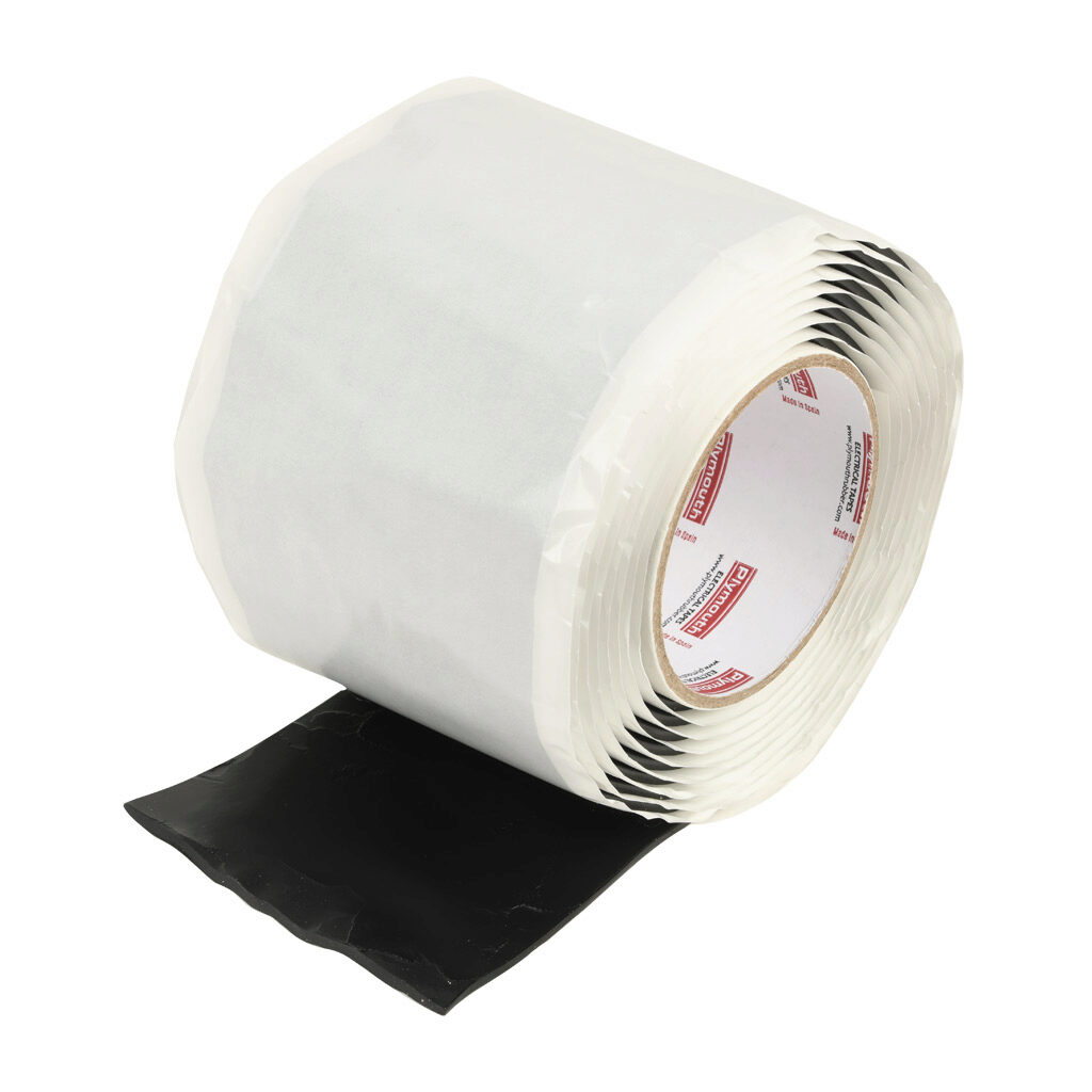 PR-2626-1 - Plymouth Rubber 10 Plyseal mastic electrical tape, 3.75in x 10ft, 600V, self-amalgamating, with liner, black.